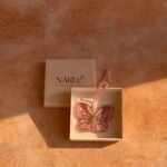 Pink butterfly charm